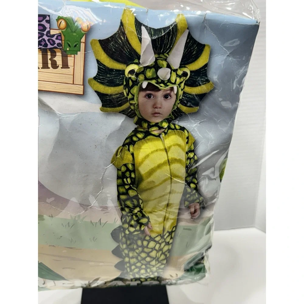 Rubie's Silly Safari Toddler Triceratops Costume 4-6 Small Halloween Dinosaur - Picture 4 of 7